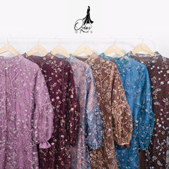 GAMIS OZIAS TILE 07259 LD 105 I Gamis Kondangan Wanita I Gamis Fashion Casual