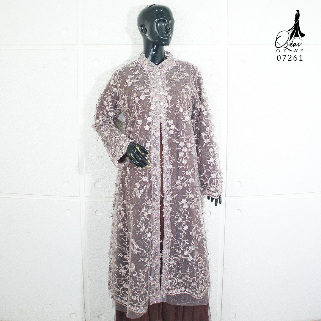 GAMIS OZIAS TILE 07261 LD 105 I Gamis Kondangan Cantik I Gamis Malay Mewah