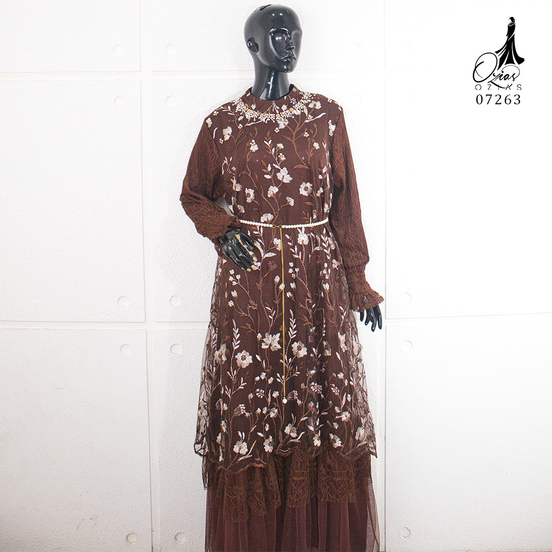 GAMIS OZIAS TILE 07263 LD 105 I Gamis Kondangan Wanita I Gamsi Fashion Casual