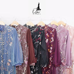 GAMIS OZIAS TILE 07264 LD 105 I Gamis Kondangan Wanita I Gamis Fashion Casual