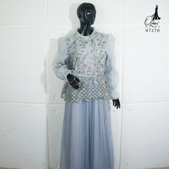 GAMIS OZIAS TILE 07270 LD 105 I Gamis Kondangan Wanita I Gamis Fashion Casual