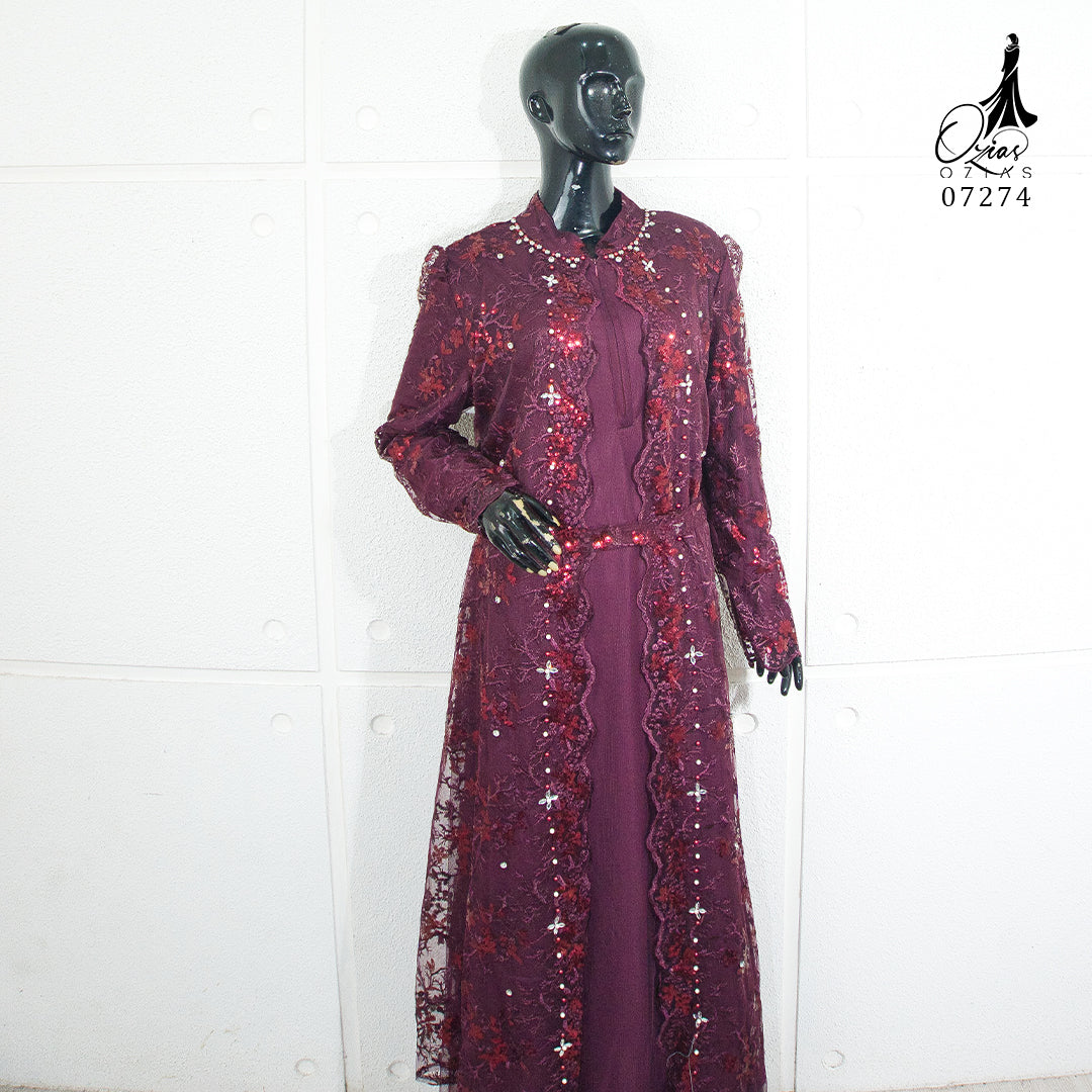 GAMIS OZIAS TILE 07274 LD 105 I Gamis Kondangan Wanita I Gamis Fashion Casual