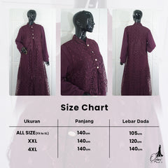 GAMIS OZIAS TILE 07275 LD 105 120 140 I Gamis Kondangan Casual I Gamis Formal Wanita 2XL 4XL