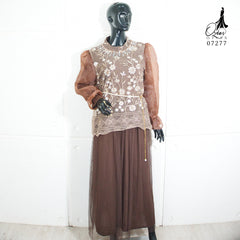 GAMIS OZIAS TILE 07277 LD 105 I Gamis Kondangan Wanita I Gamis Casual Cantik