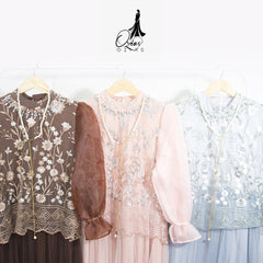 GAMIS OZIAS TILE 07277 LD 105 I Gamis Kondangan Wanita I Gamis Casual Cantik