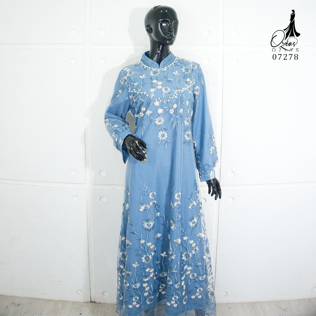 GAMIS OZIAS TILE 07278 LD L05 I Gamis Kondangan Wanita I Gamis Casual Cantik