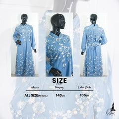 GAMIS OZIAS TILE 07278 LD L05 I Gamis Kondangan Wanita I Gamis Casual Cantik