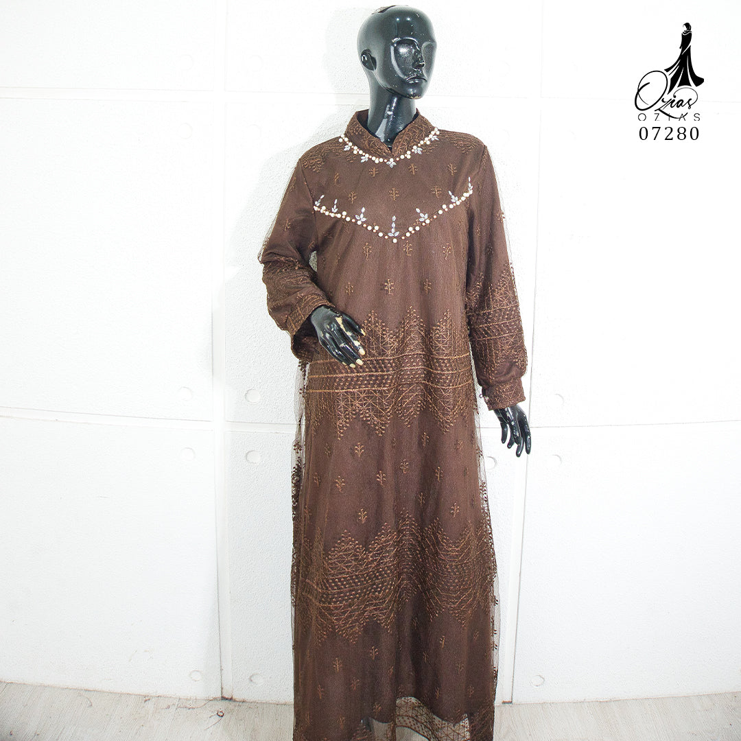 GAMIS OZIAS TILE 07280 LD 105 I Gamis Kondangan Casual I Gamis Fashion Remaja
