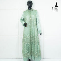 GAMIS OZIAS TILE SATEN EMBOS 07283 LD 105 I Gamis Kondangan Wanita I Gamis Fashion Casual