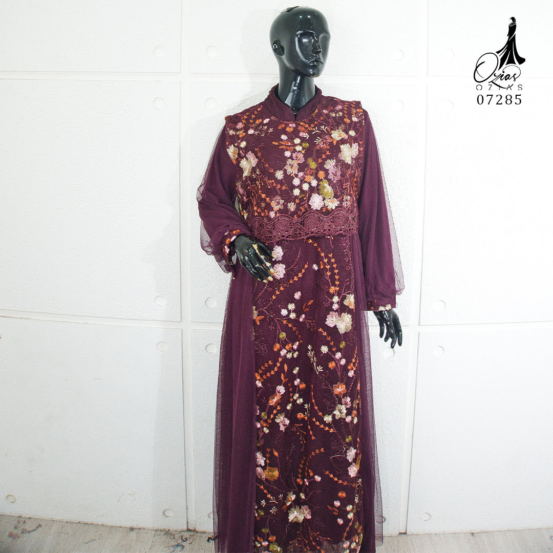GAMIS OZIAS TILE 07285 LD 105 I Gamis Kondangan Wanita I Gamis Fashion Casual