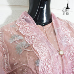 GAMIS OZIAS TILE ORGANZA 07286 LD 105 I Gamis Kondangan Wanita I Gamis Fashion Casual