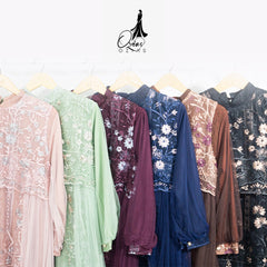 GAMIS OZIAS TILE CHANTILY 07290 LD 105 I Gamis Fashion Kondangan I Gamis Cantik Wisuda