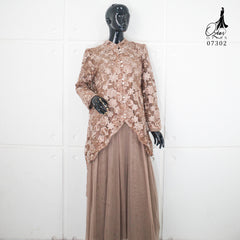 GAMIS OZIAS TILE 07302 LD 105 I Gamis Kondangan Wanita I Gamis Fashion Casual
