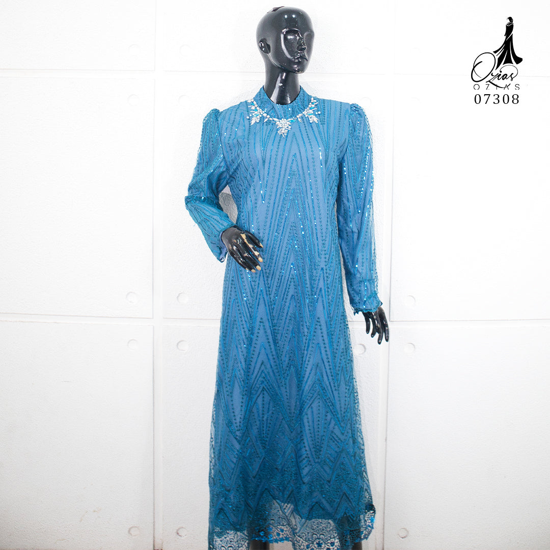 GAMIS OZIAS TILE 07308 LD 105 I Gamis Kondangan Wanita I Gamis Fashion Casual