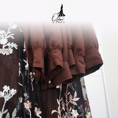 GAMIS OZIAS TILE MAHOGANY 07326 LD 105 I Gamis Kondangan Wanita I Gamis Fashion Lebaran