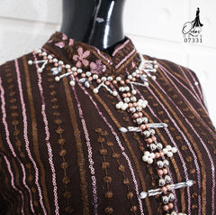 GAMIS OZIAS TILE MAHOGANY 07331 LD 105 I Gamis Kondangan Wanita I Gamis Fashion Casual