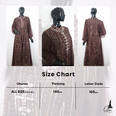 GAMIS OZIAS TILE MAHOGANY 07331 LD 105 I Gamis Kondangan Wanita I Gamis Fashion Casual