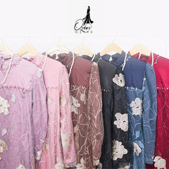 GAMIS OZIAS TILE 07332 LD 105 I Gamis Kondangan Wanita I Gamis Fashion Casual