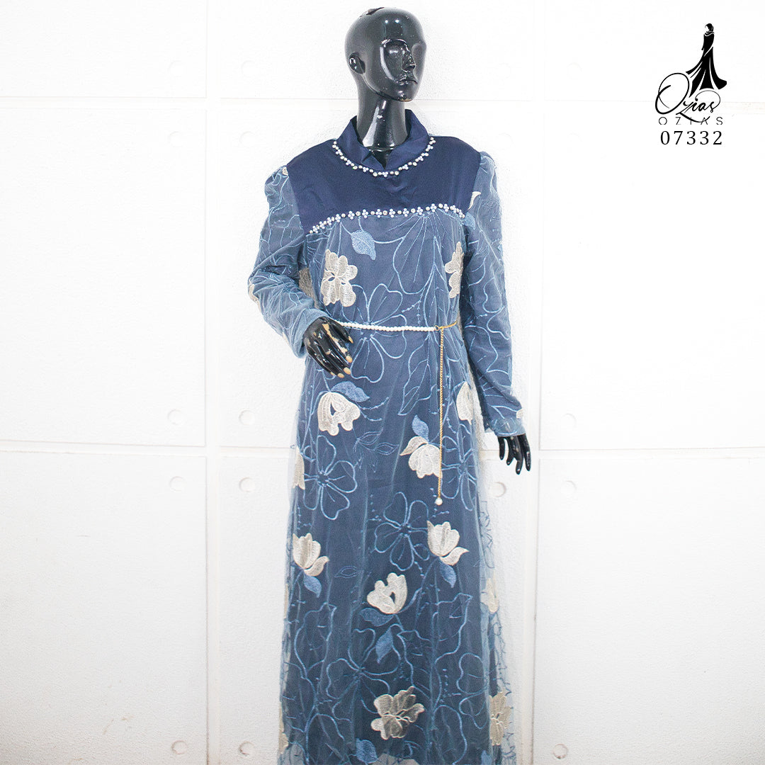 GAMIS OZIAS TILE 07332 LD 105 I Gamis Kondangan Wanita I Gamis Fashion Casual