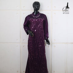 GAMIS OZIAS SATIN VALVET 07333 LD 105 I Gamis Kondangan Wanita I Gamis Fashion Casual