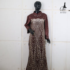 GAMIS OZIAS SATIN VALVET 07333 LD 105 I Gamis Kondangan Wanita I Gamis Fashion Casual