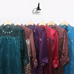 GAMIS OZIAS SATIN VALVET 07333 LD 105 I Gamis Kondangan Wanita I Gamis Fashion Casual