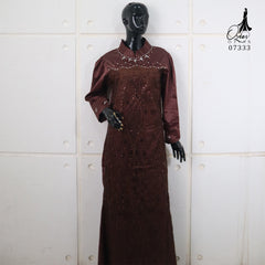 GAMIS OZIAS SATIN VALVET 07333 LD 105 I Gamis Kondangan Wanita I Gamis Fashion Casual