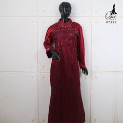 GAMIS OZIAS SATIN VALVET 07333 LD 105 I Gamis Kondangan Wanita I Gamis Fashion Casual