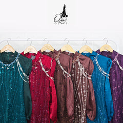 GAMIS OZIAS SATIN VALVET 07334 LD 105 I Gamis Kondangan Wanita I Gamis Fashion Casual Lebaran