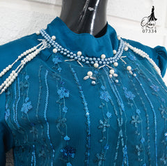 GAMIS OZIAS SATIN VALVET 07334 LD 105 I Gamis Kondangan Wanita I Gamis Fashion Casual Lebaran