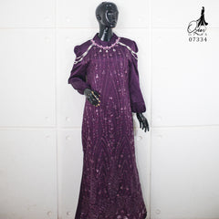 GAMIS OZIAS SATIN VALVET 07334 LD 105 I Gamis Kondangan Wanita I Gamis Fashion Casual Lebaran