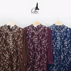 GAMIS OZIAS TILE 07340 LD 105 120 140 I Gamis Kondangan Wanita I Gamis Fashion Lebaran 2XL 4XL