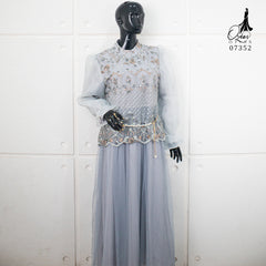 GAMIS OZIAS TILE 07352 LD 105 I Gamis Kondangan Wanita I Gamis Fashion Casual