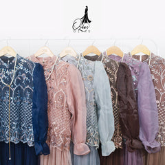 GAMIS OZIAS TILE 07352 LD 105 I Gamis Kondangan Wanita I Gamis Fashion Casual