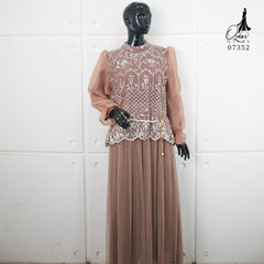 GAMIS OZIAS TILE 07352 LD 105 I Gamis Kondangan Wanita I Gamis Fashion Casual