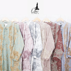 GAMIS OZIAS KATUN KERANCANG 07375 LD 105 I Gamis Kondangan Wanita I Gamis Fashion Casual