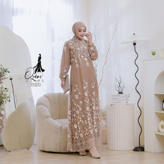 GAMIS OZIAS TILE 07278 LD L05 I Gamis Kondangan Wanita I Gamis Casual Cantik