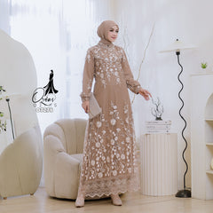 GAMIS OZIAS TILE 07278 LD L05 I Gamis Kondangan Wanita I Gamis Casual Cantik