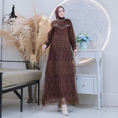 GAMIS OZIAS TILE 07280 LD 105 I Gamis Kondangan Casual I Gamis Fashion Remaja