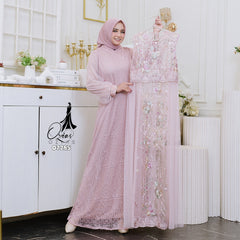 GAMIS OZIAS TILE 07285 LD 105 I Gamis Kondangan Wanita I Gamis Fashion Casual
