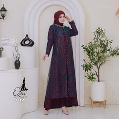 GAMIS TILE OZIAS 07258 LD 105 | Gamis Pesta Mewah | Gamis 2 in 1
