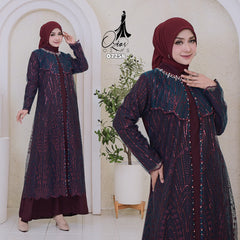 GAMIS TILE OZIAS 07258 LD 105 | Gamis Pesta Mewah | Gamis 2 in 1