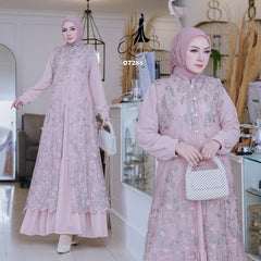 GAMIS OZIAS TILE 07288 LD 105 I Gamis Kondangan Wanita I Gamis Fashion Remaja