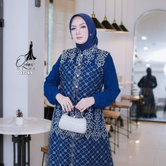 GAMIS OZIAS TILE 07289 LD 105 I Gamis Kondangan Wanita I Gamis FAshion Casual