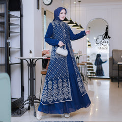 GAMIS OZIAS TILE 07289 LD 105 I Gamis Kondangan Wanita I Gamis FAshion Casual