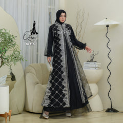 GAMIS OZIAS TILE 07316 LD 105 I Gamis Kondangan Cantik I Gamis Lebaran Fashion