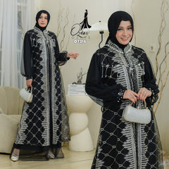 GAMIS OZIAS TILE 07316 LD 105 I Gamis Kondangan Cantik I Gamis Lebaran Fashion