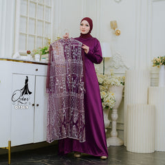 GAMIS OZIAS TILE 07369 LD 105 I Gamis Kondangan Wanita I Gamis Fashion Lebaran