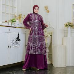 GAMIS OZIAS TILE 07369 LD 105 I Gamis Kondangan Wanita I Gamis Fashion Lebaran