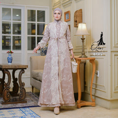 GAMIS OZIAS KATUN KERANCANG 07375 LD 105 I Gamis Kondangan Wanita I Gamis Fashion Casual